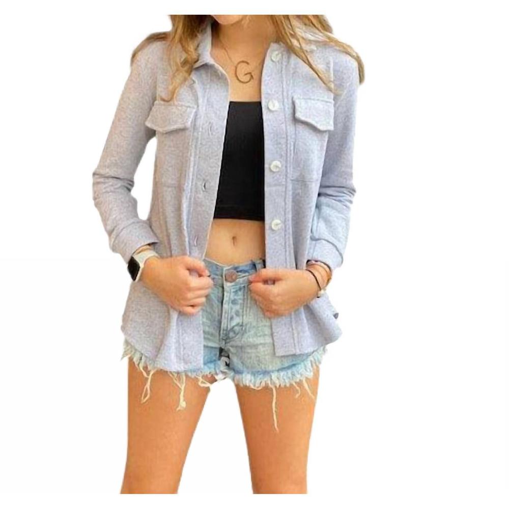 NEW LOVE DAISY girl's shacket in grey